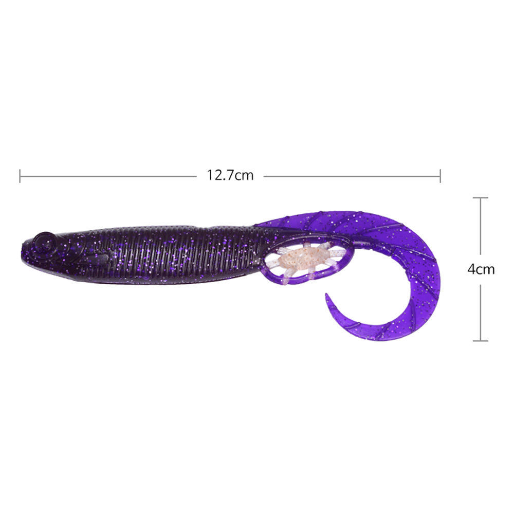 캣츠크로우 모비딕테일 광어다운샷웜 광어웜 광따 021 오렌지 실버, 12.7cm(5인치) - 상세 이미지 5