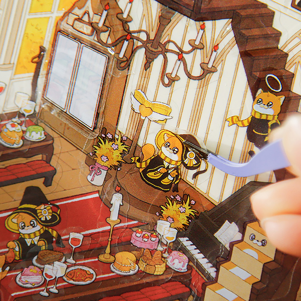 [세트구매 4종] 3D 방꾸미기스티커 다꾸 마법사 마을 이미지 4