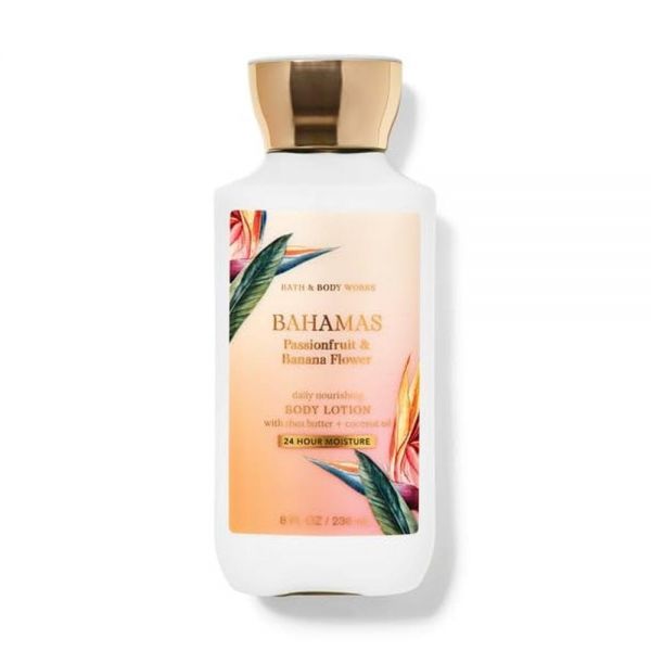 배쓰앤바디웍스 바하마 패션프루트 앤 바나나 플라워 236ml 8.8 온스 슈퍼 스무스 바디 로션 : 마인 라덴