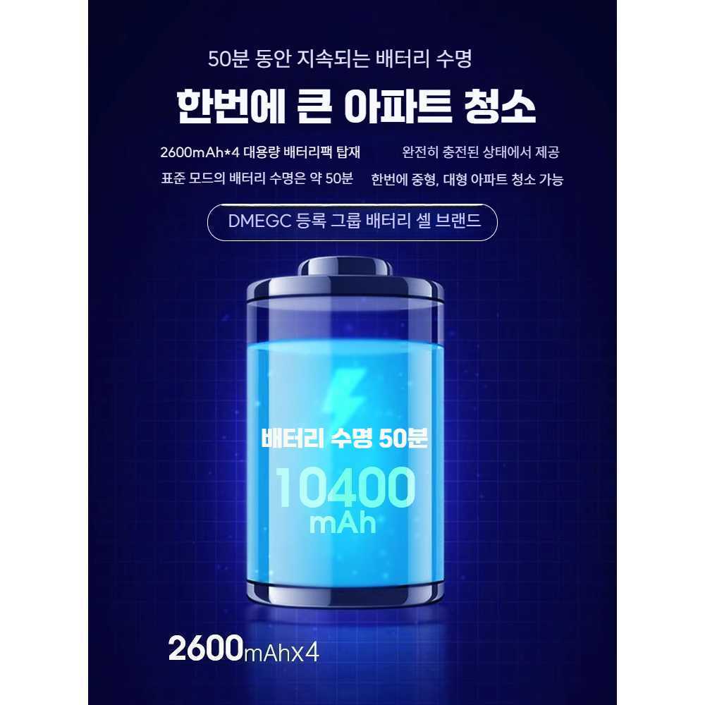 J2K 무선 진공청소기 가정용 저소음 경량 청소기 무선 고흡입력 진공청소기 - 상세 이미지 4