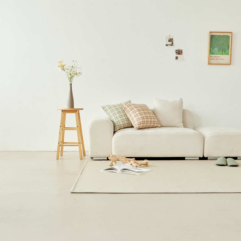하이드 방수러그 먼지없는 강아지 고양이러그 워셔블 거실 카페트 하이드 베이지, 230x170cm - 상세 이미지 2