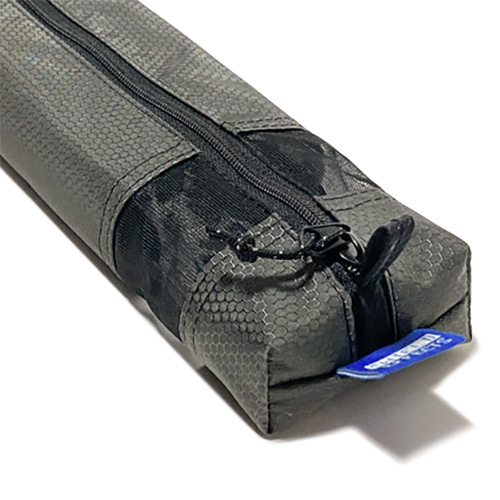 백패킹 초경량 메쉬 수저통 나무 수저 보관 파우치 여행용 챠콜그린