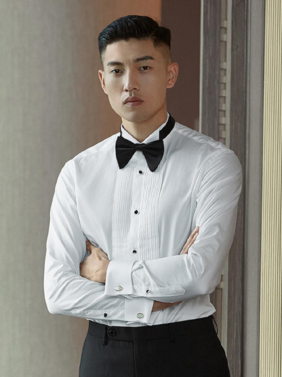 보타이 남자 리본타이 리본 액세서리 예복 나비넥타이 나비 파티 클래식 블랙 - 상세 이미지 5