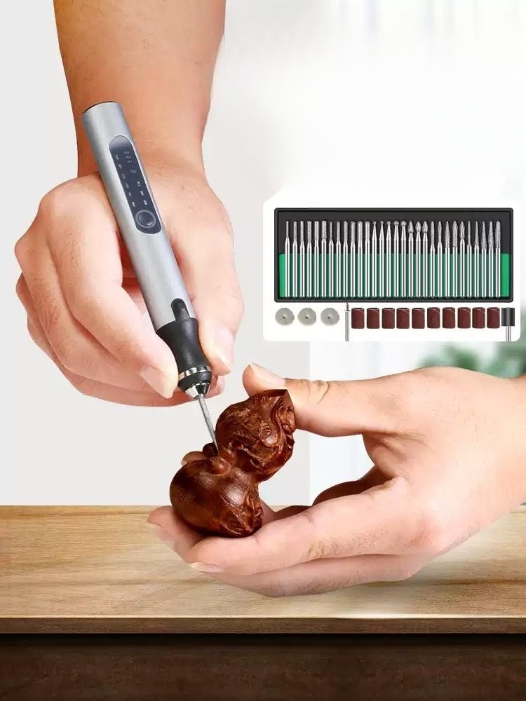 돌조각기 충전식 무선 드릴 DIY 세공 조각기 쥬얼리 그라인더 목재 마킹 - 상품 이미지