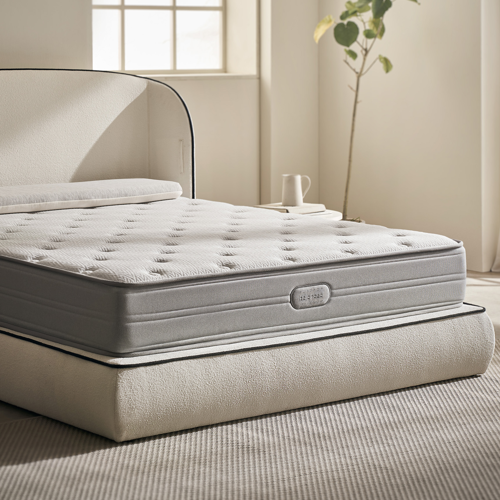 슬립퍼 밸런스드 프라임 단단한 허리 침대 매트리스 스프링 쿨폼 25cm, Q(퀸), 하드