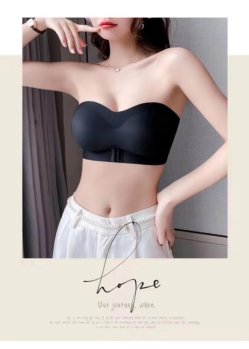 노와이어 웨딩촬영 튜브탑 처진가슴 심리스 노끈 끈없는브라탑 흘러내림방지 상세 이미지 19