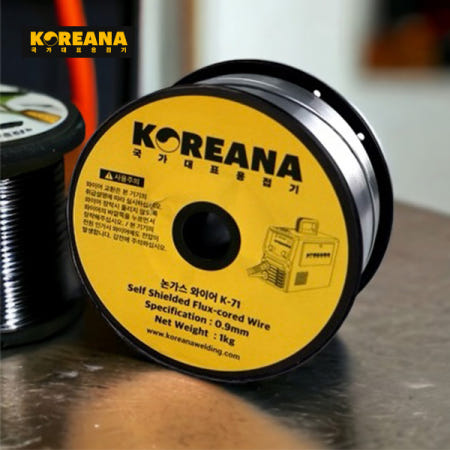 코리아나 용접기 용접봉 논가스 와이어 0.9mm 1kg K-71