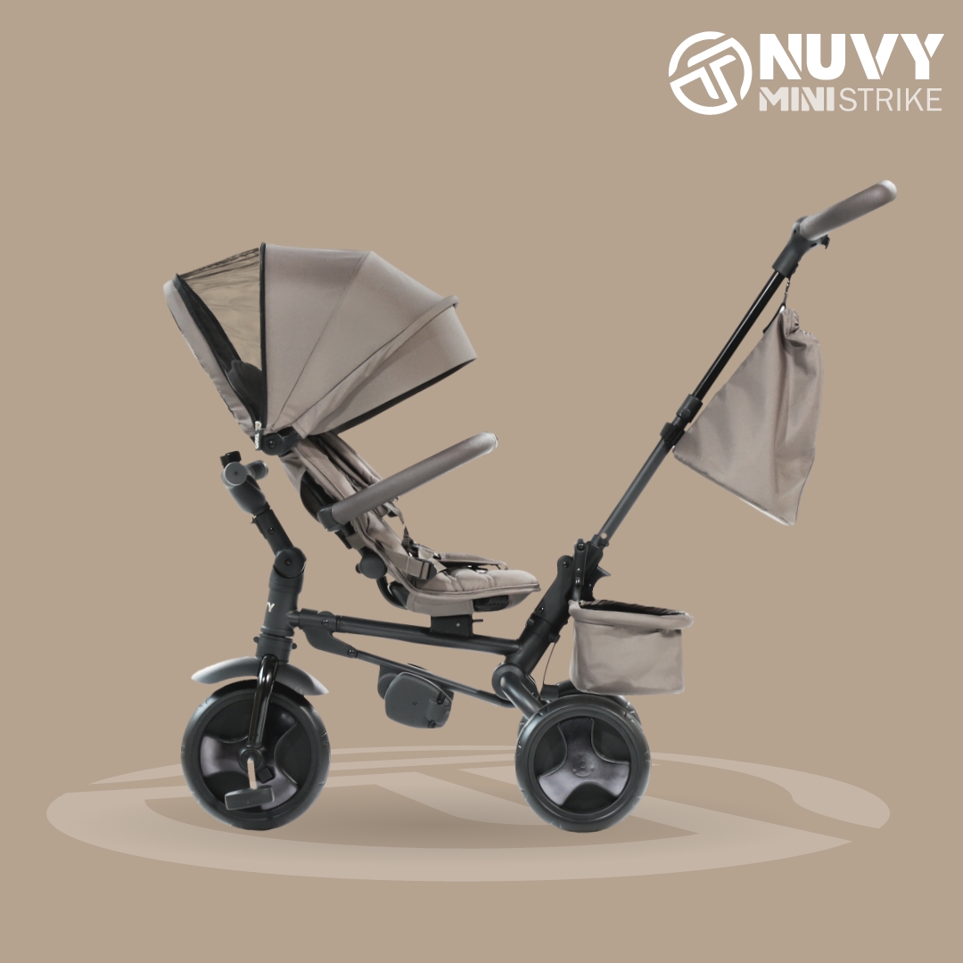 [누비앤타보] NUVY 유모차 자전거-고급형 미니스트라이크 세발자전거 유모카 아기자전거 등하원용 휴대용 유모차 다기능 경차수납 슬림폴딩 트라이크