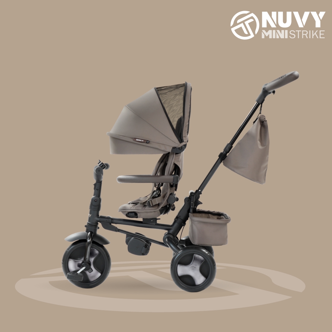 [누비앤타보] NUVY 유모차 자전거-고급형 미니스트라이크 세발자전거 유모카 아기자전거 등하원용 휴대용 유모차 다기능 경차수납 슬림폴딩 트라이크
