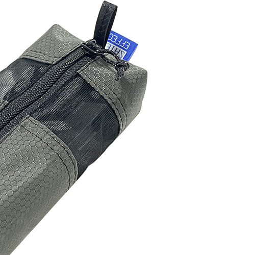 백패킹 초경량 메쉬 수저통 나무 수저 보관 파우치 여행용 챠콜그린