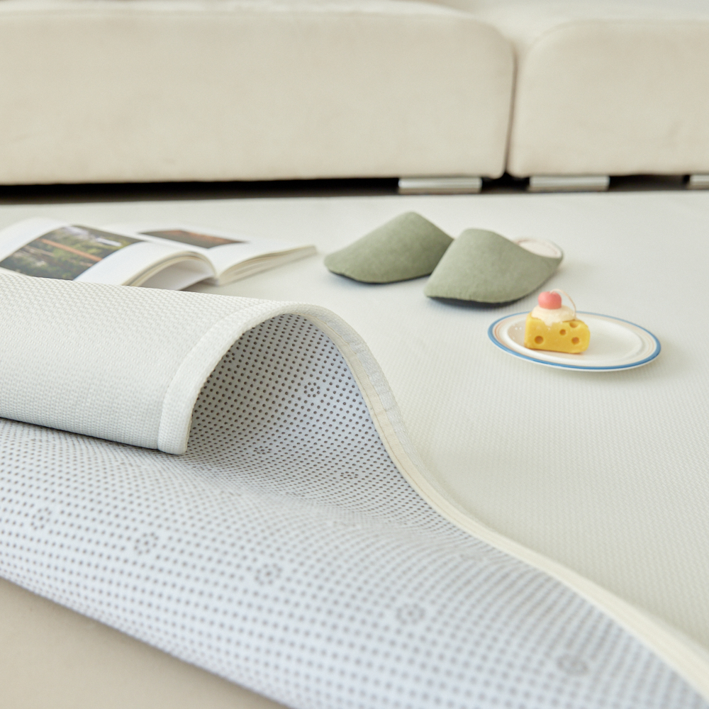 워셔블 방수 러그 방바닥매트 고양이러그 거실 카페트 하이드 화이트, 230x170cm