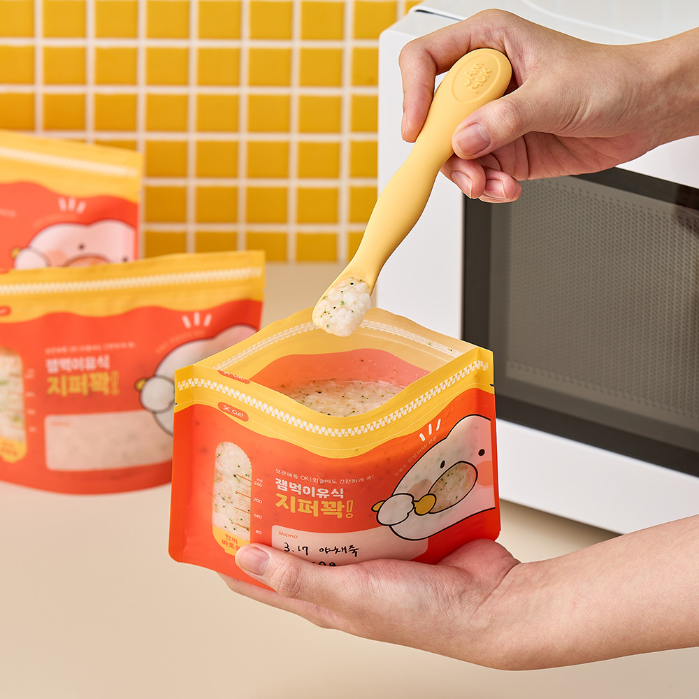 잼먹 지퍼꽉 260ml 이유식저장팩 한끼바로용 S 25매