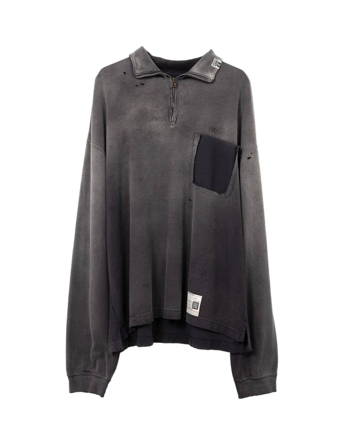 메이슨 미하라 야스히로 Sun Faded Like Quarter Zip-up 스웨트셔츠 이미지 8