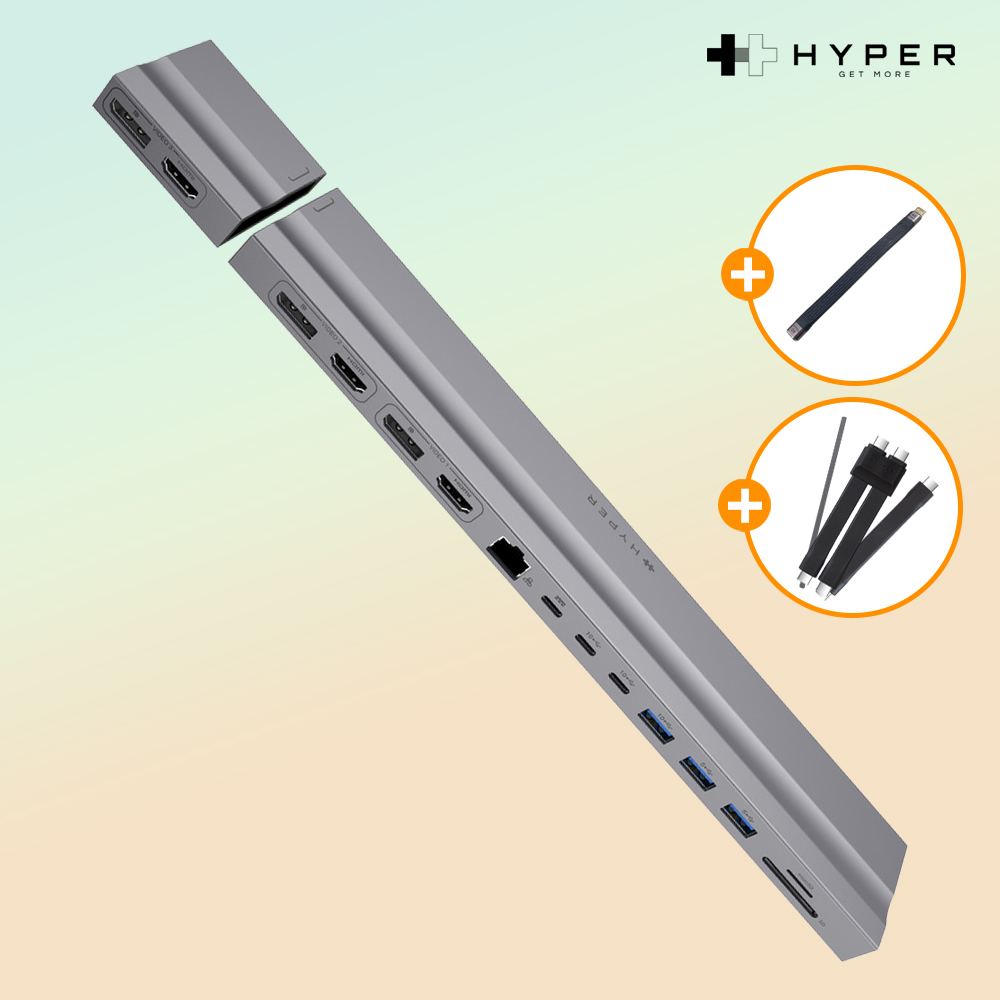 하이퍼드라이브 노트북 맥북 썬더볼트 도킹스테이션 hdmi C타입 멀티허브+연장케이블