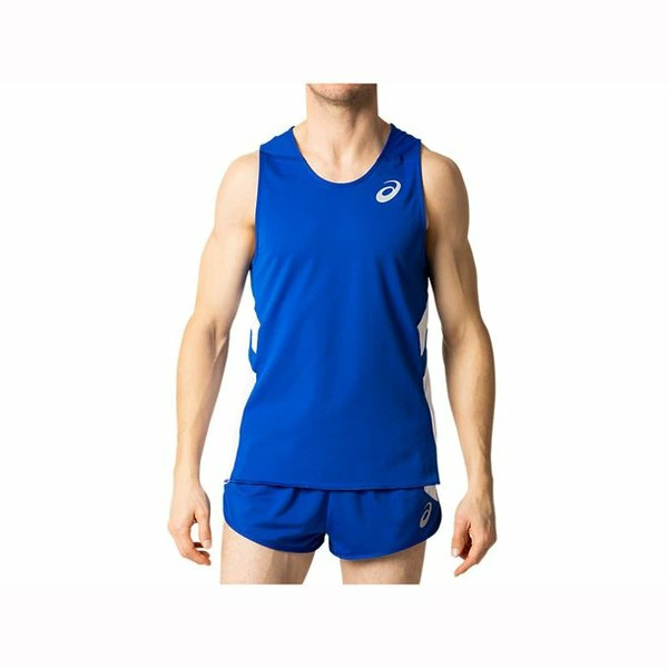 아식스 asics 남성 런닝 셔츠 육상웨어 2091A124-600 블루 - 상품 이미지