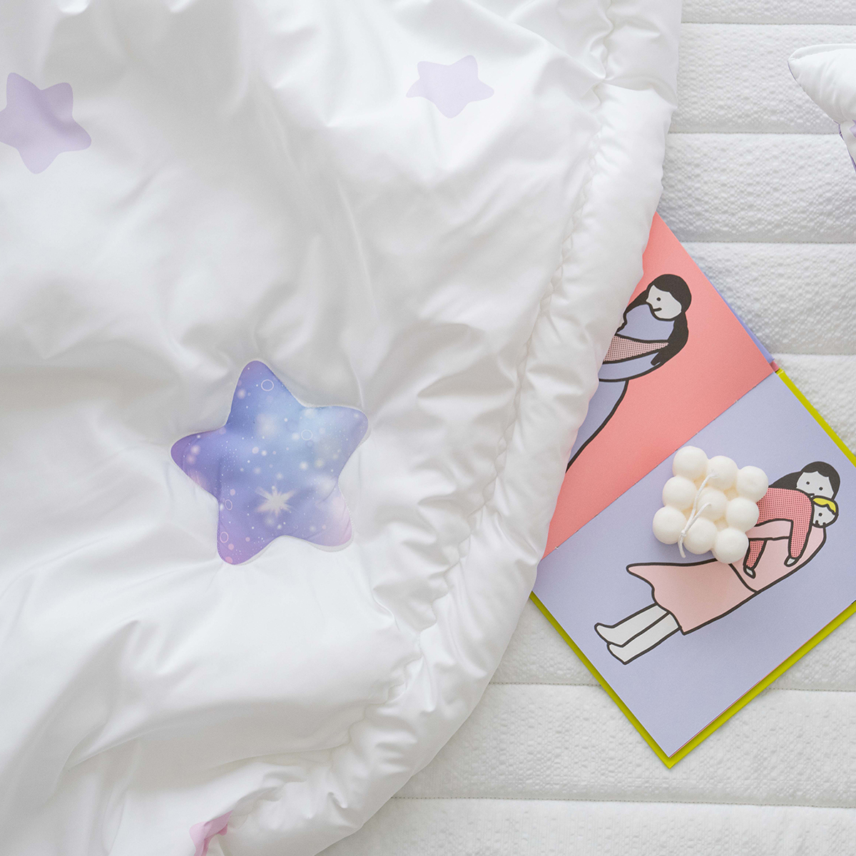 키즈 시어서커 쿨 냉감 에어컨 손자수 차렵 여름이불 베개세트 엘리 (유니콘), S.SS(싱글.슈퍼싱글겸용)