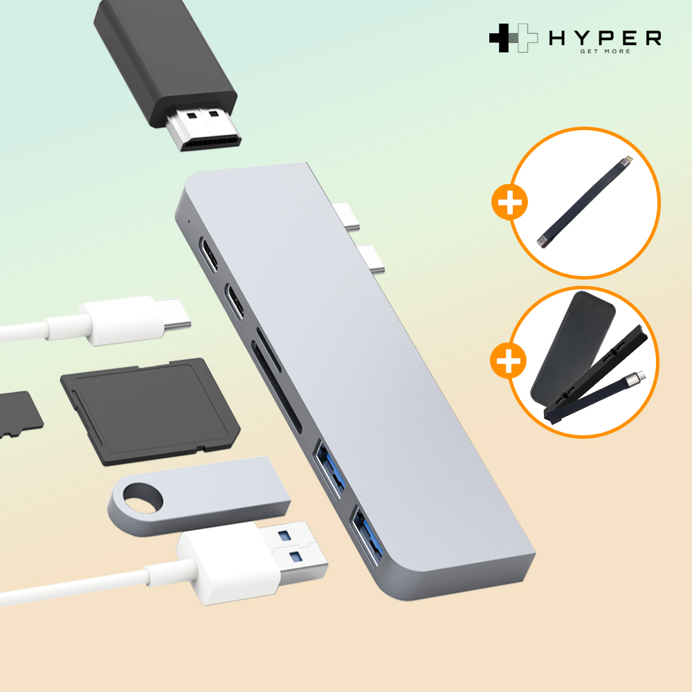 맥북허브 100W 노트북 모니터 hdmi 연결 호환 7in2+연장케이블