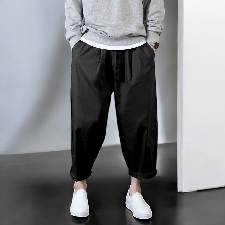 남자 와이드팬츠 통바지 아메카지 편한 벌룬 항아리 배기 구르카 허벅돼 빅사이즈 배정남 바지