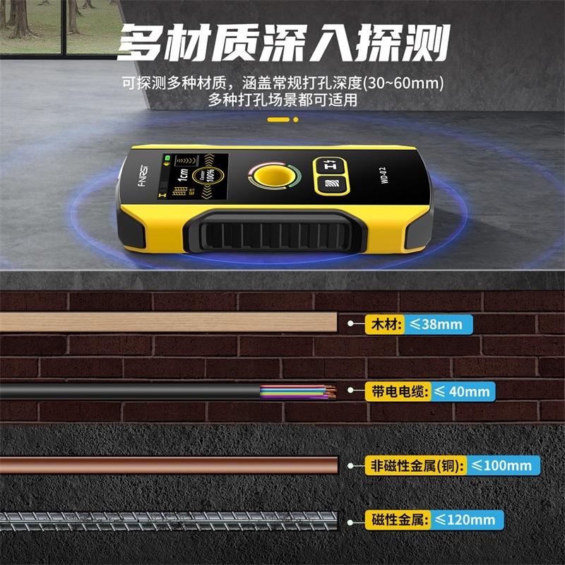 벽체탐지기 콘크리트 전선 막대파이프 철근 탐사기 WD-01 스캐너 - 상세 이미지 2