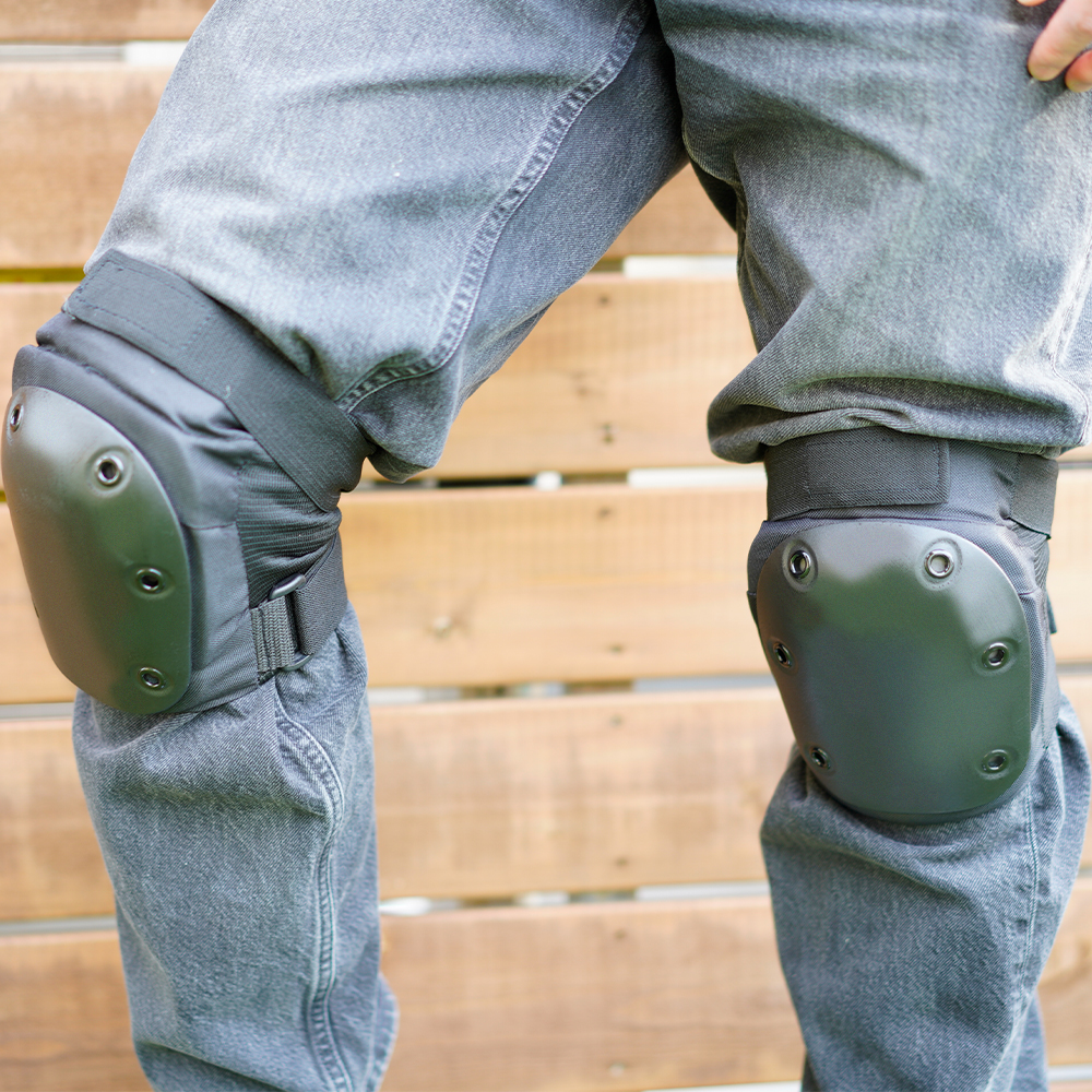 [2P+2P] 작업용 무릎보호대 현장 작업 산업용 군인 군대 훈련소 보호대세트