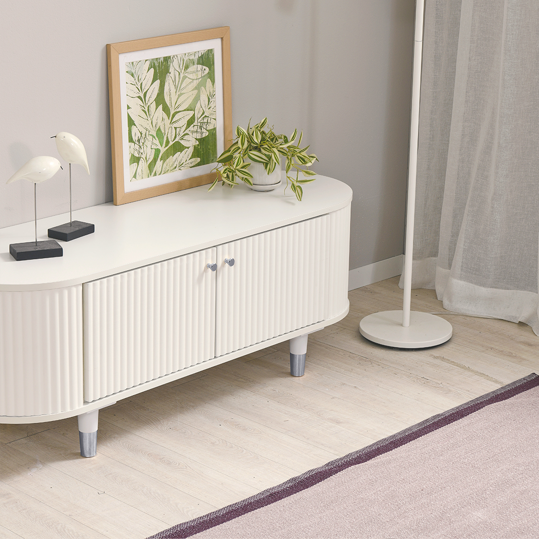 펠리체 1200 템바보드 라운드 거실장