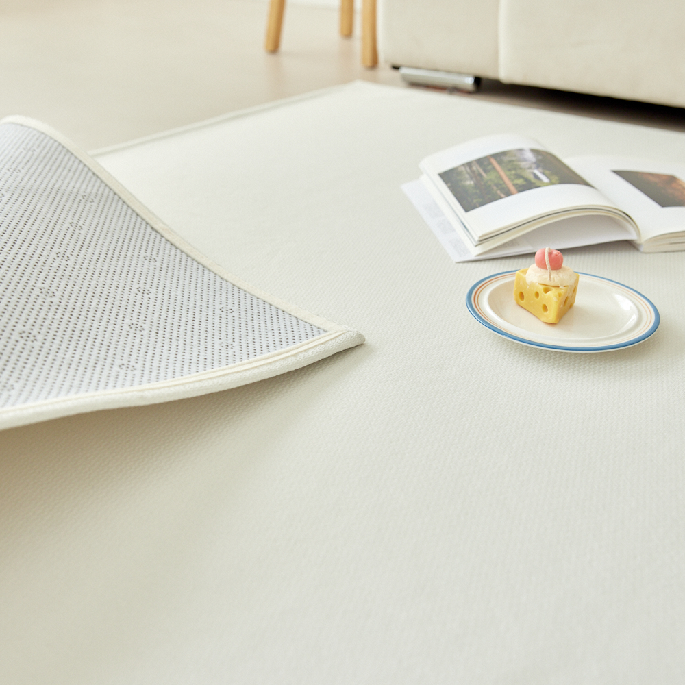 워셔블 방수 러그 방바닥매트 고양이러그 거실 카페트 하이드 화이트, 230x170cm