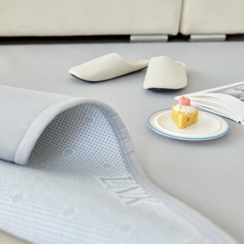 워셔블 방수 러그 방바닥매트 고양이러그 거실 카페트 하이드 그레이, 300x200cm