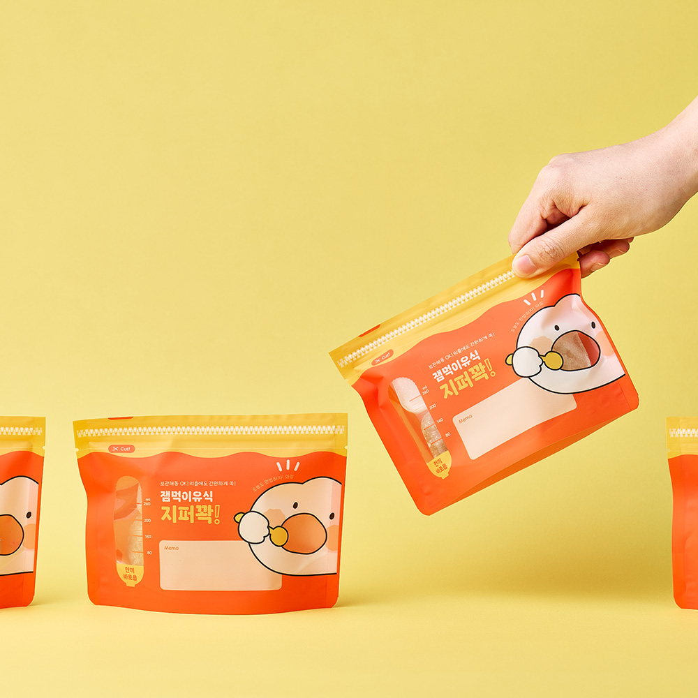 잼먹 지퍼꽉 260ml 이유식저장팩 한끼바로용 S 25매