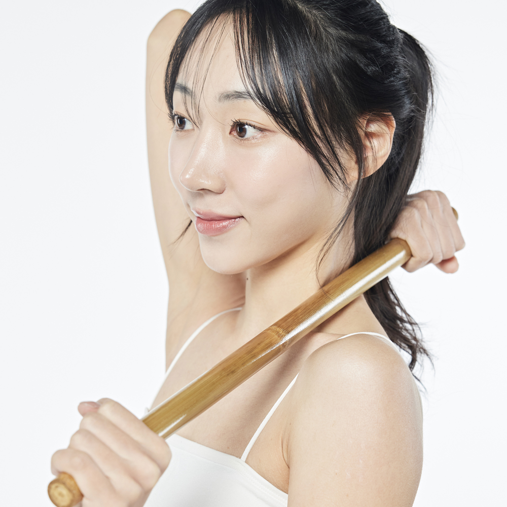 제이끌레르 뱀부 마사지스틱 N01 대나무 마사지 스트레칭 롤러 봉 종아리 허벅지 바디 괄사 - 상세 이미지 2