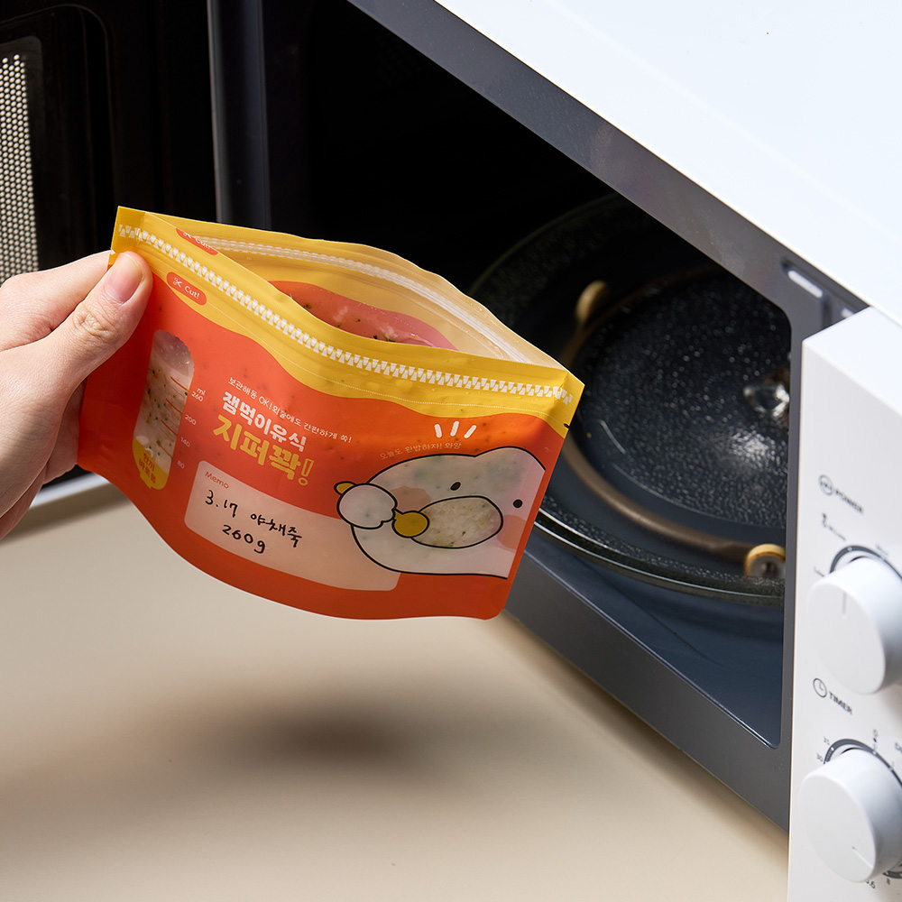 잼먹 지퍼꽉 260ml 이유식저장팩 한끼바로용 S 25매