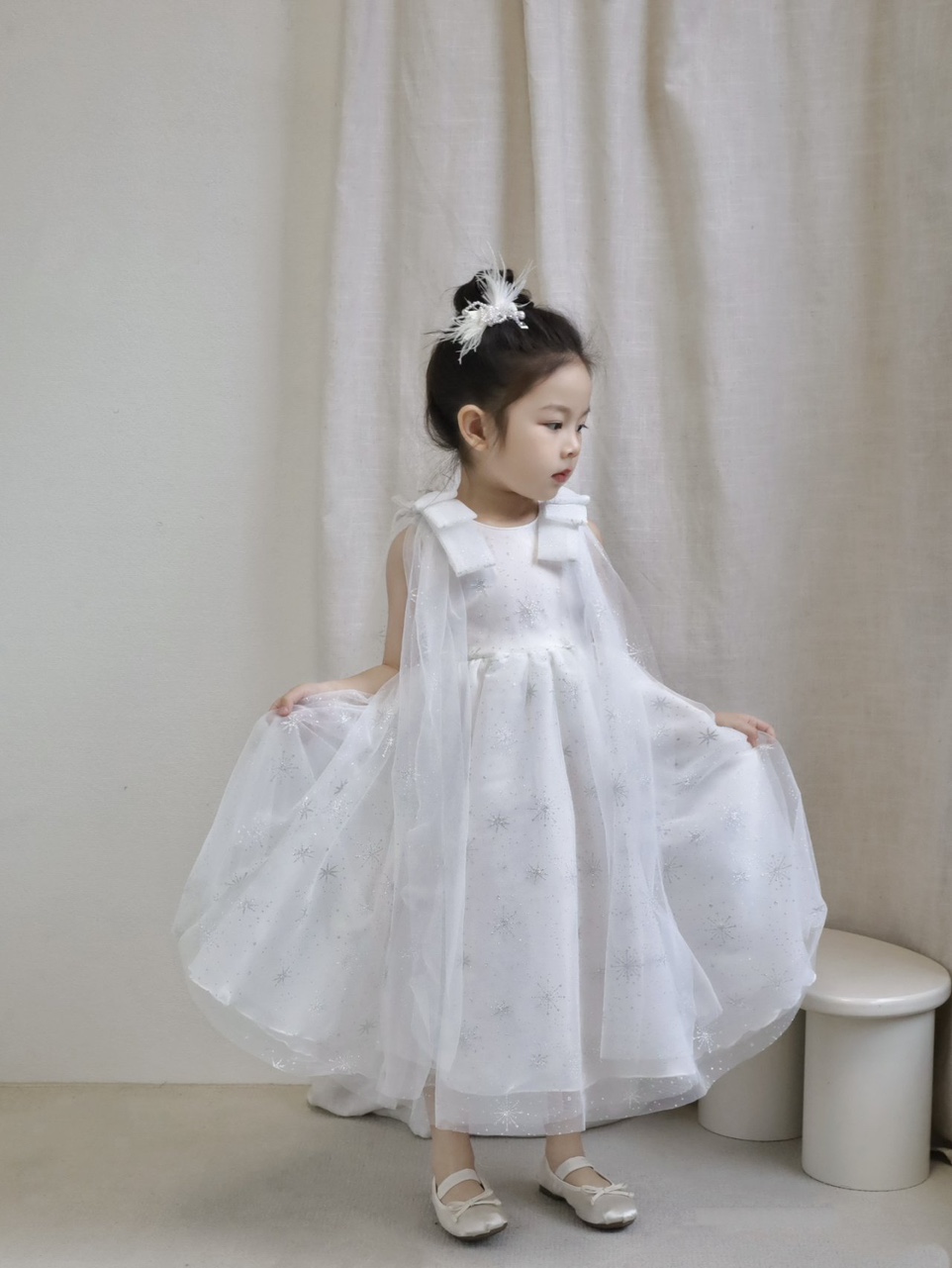 (블루/화이트) 공주 생일 크리스탈 드레스 원피스 피오나 선물 - 상품 이미지