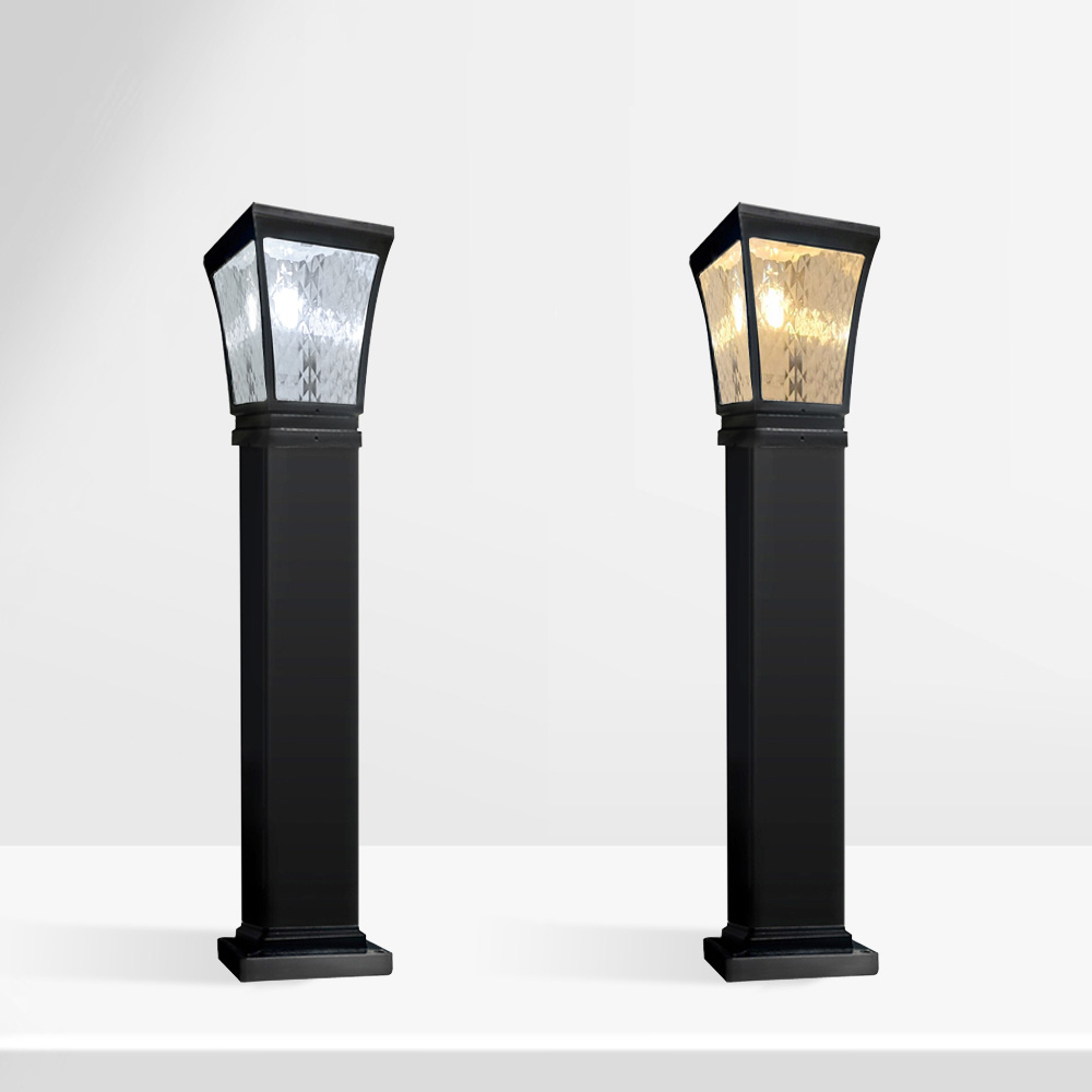 태양광 사각문주등 볼라드등 태양열 문주 조명 잔디등 LED 카페 기둥 조명등 외등 30cm - 상세 이미지 2