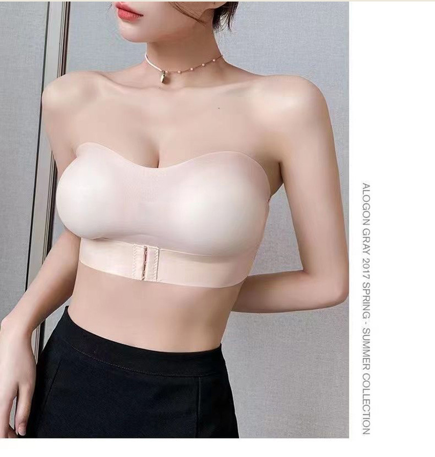 노와이어 웨딩촬영 튜브탑 처진가슴 심리스 노끈 끈없는브라탑 흘러내림방지 상세 이미지 21