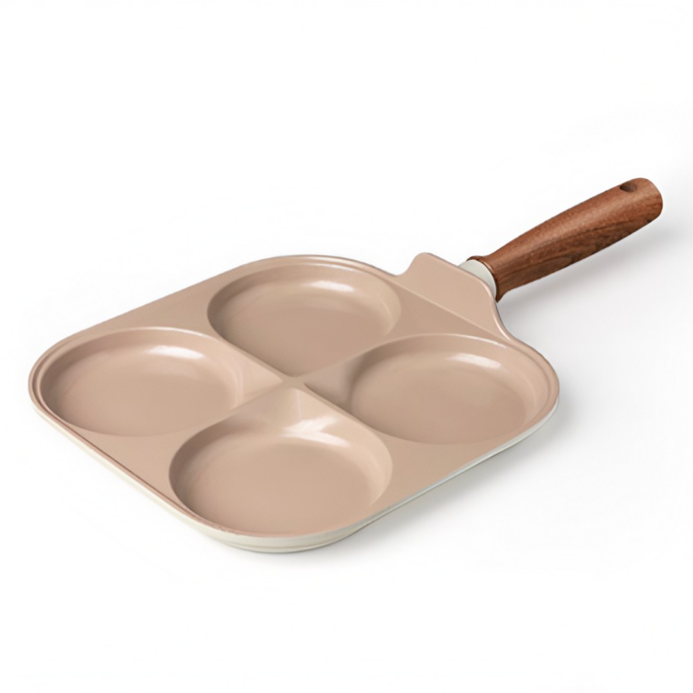 4구 나눔 에그팬 세라믹 코팅 IH인덕션 통6중 계란 달걀 사각 후라이팬 팬케이크