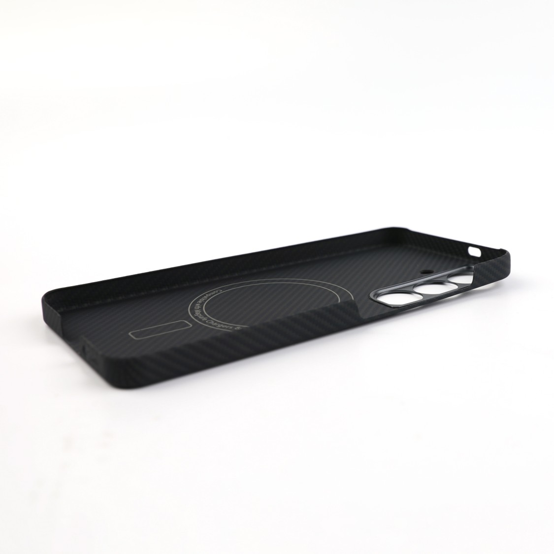 리얼 카본 맥세이프 케이스 아라미드 600D 케블라섬유 카메라렌즈 풀커버 블랙, 갤럭시S25 이미지 6