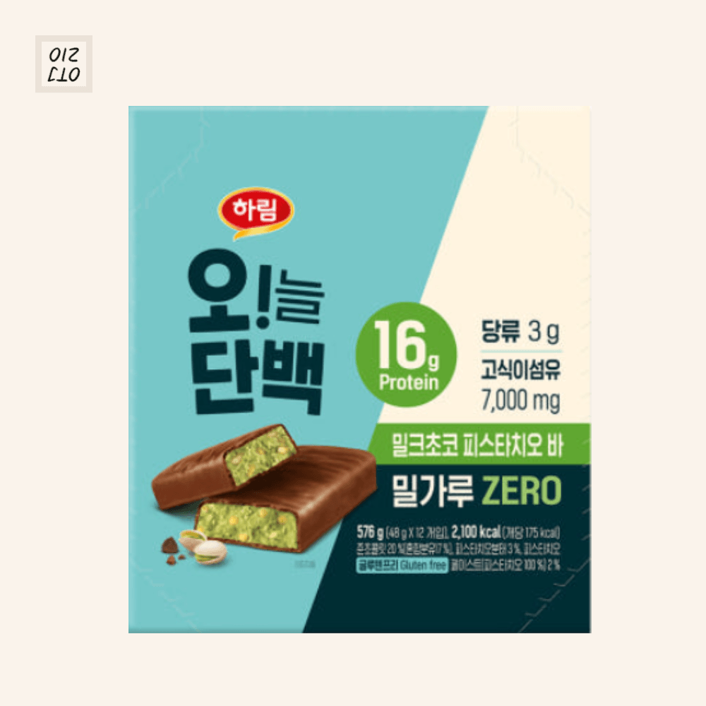 하림 오늘단백 운동 다이어트 영양간식 밀크초코 피스타치오 12입 1개 : 일동상사