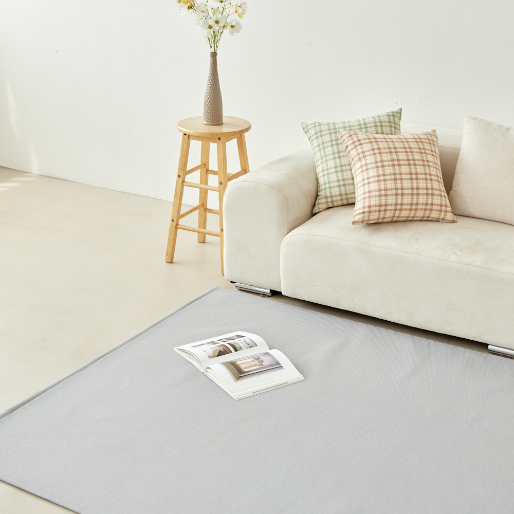 워셔블 방수 러그 방바닥매트 고양이러그 거실 카페트 하이드 그레이, 300x200cm