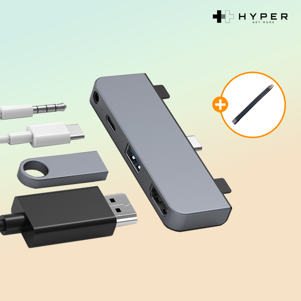 아이패드 맥북 4in1 C타입 노트북 HDMI 포트 확장 허브+연장케이블