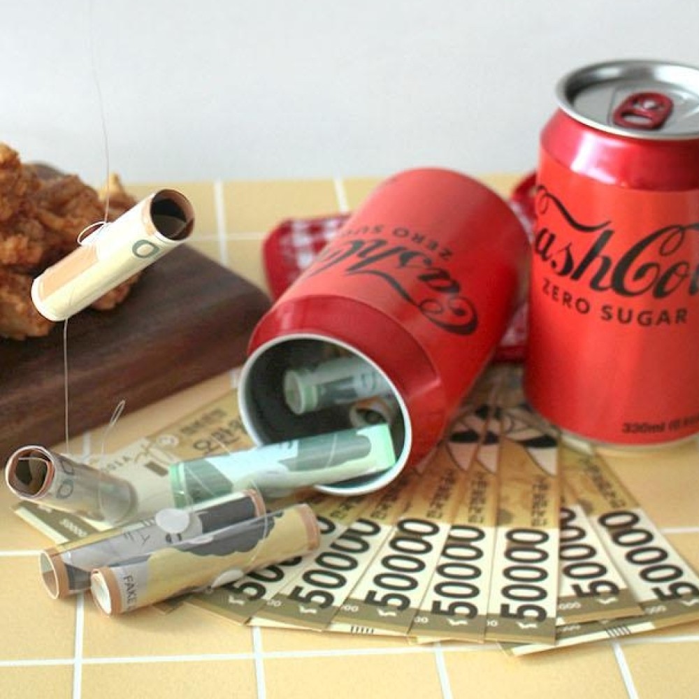 반전 용돈박스 콜라캔 부모님 생신 남편 와이프 생일 기념일 용돈 이벤트 선물