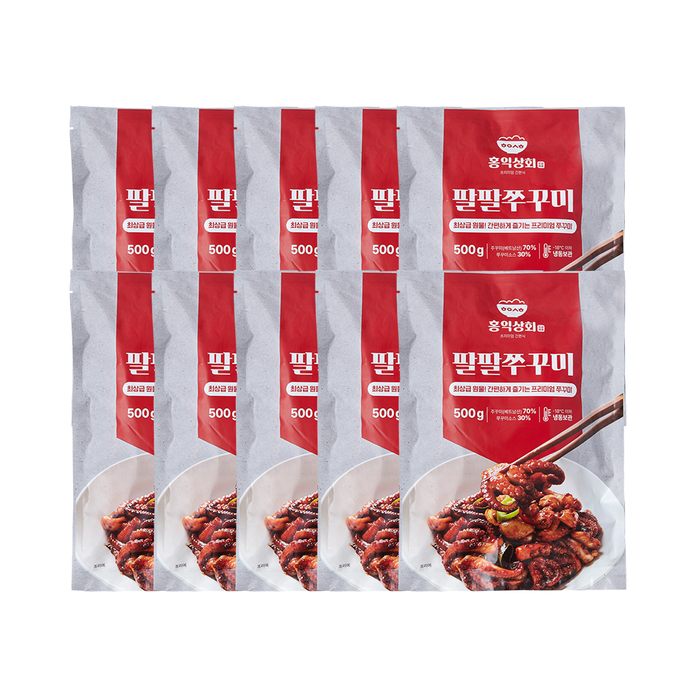 팔팔쭈꾸미 매콤 양념 쭈꾸미 볶음 캠핑 음식 요리 밀키트 맛집 500g, 10개