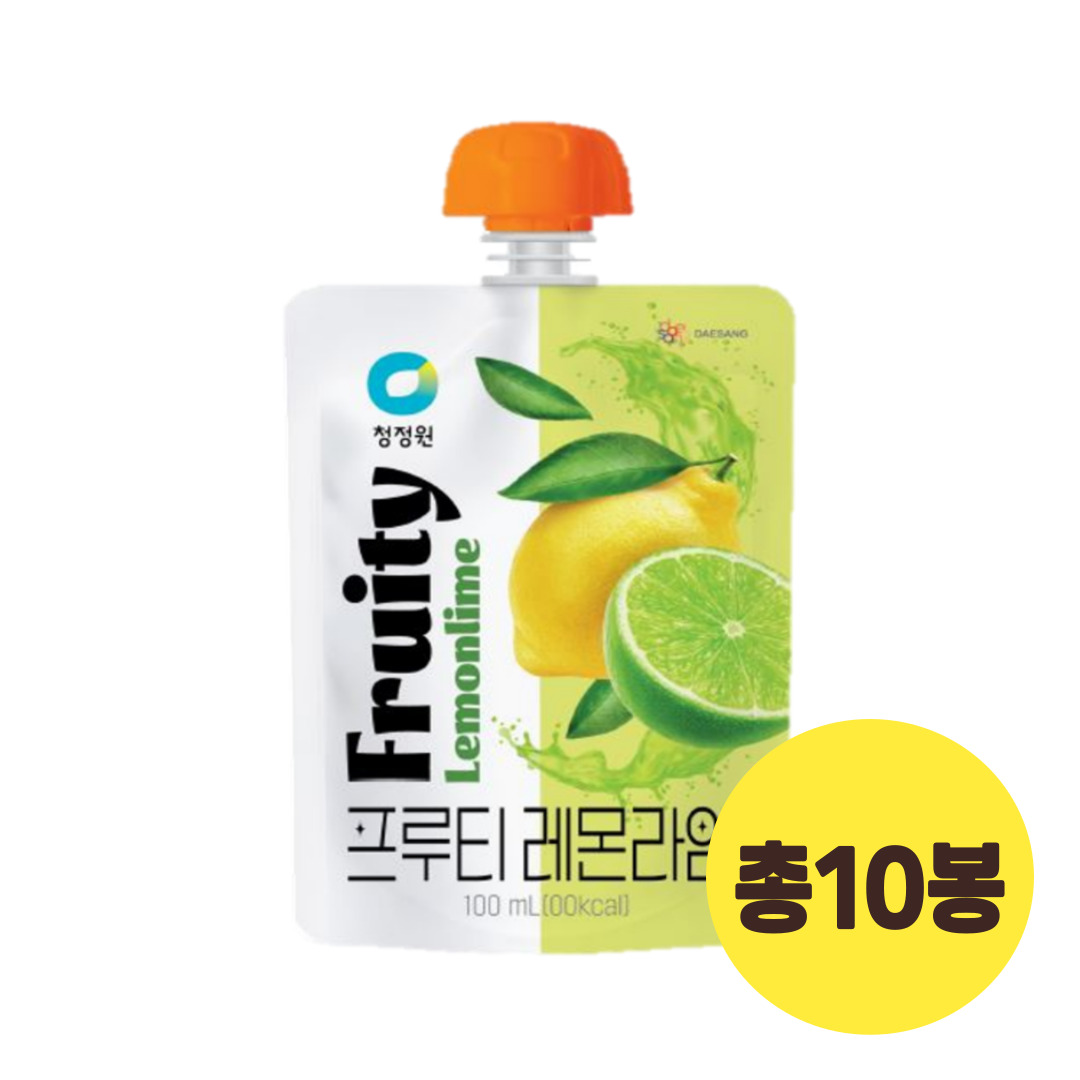 청정원 프루티레몬라임 100ml 총10개 - 상품 이미지
