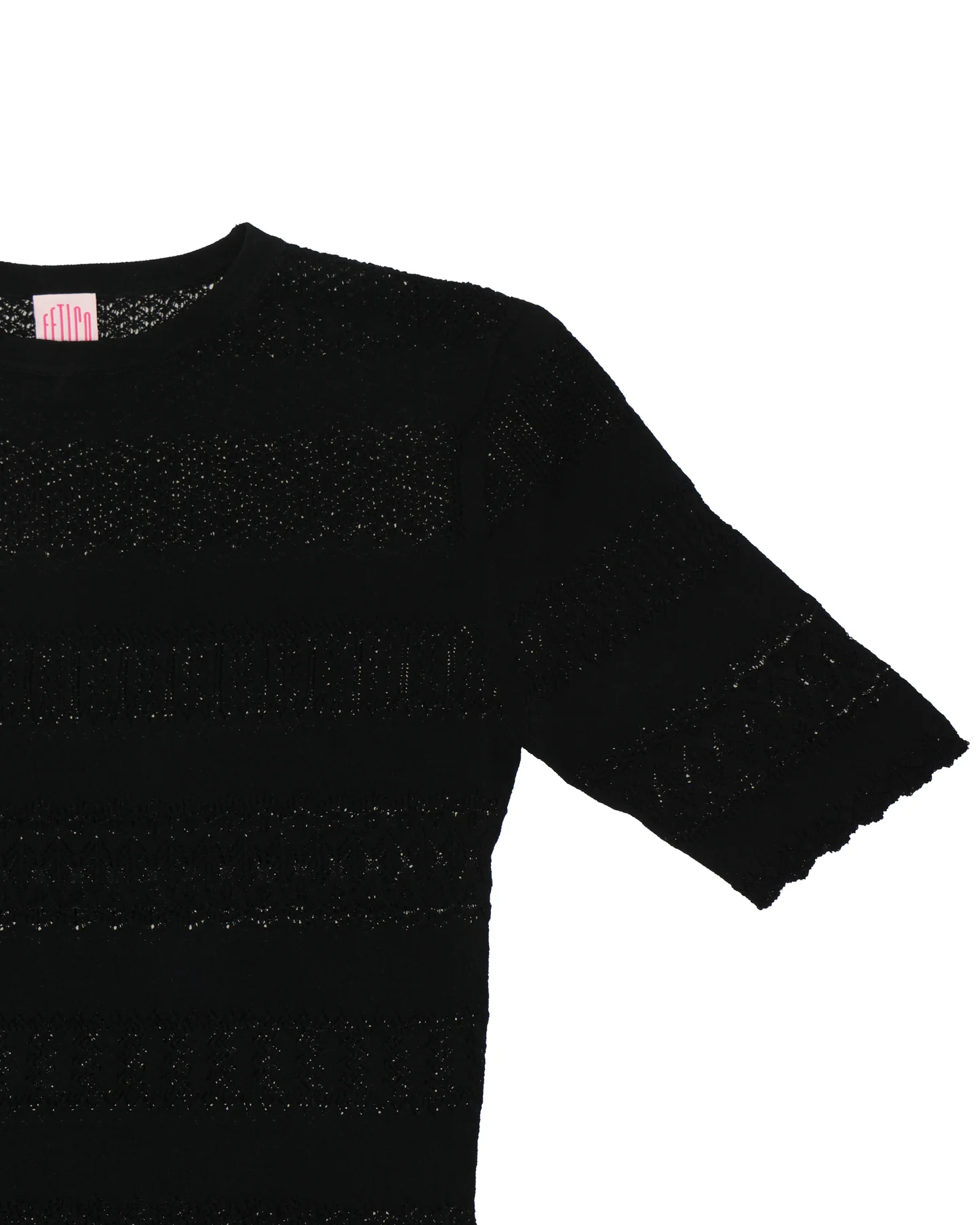 페티코 FETICO STRETCH LACE KNIT BODYSUIT 바디수트 블랙 - 상세 이미지 2