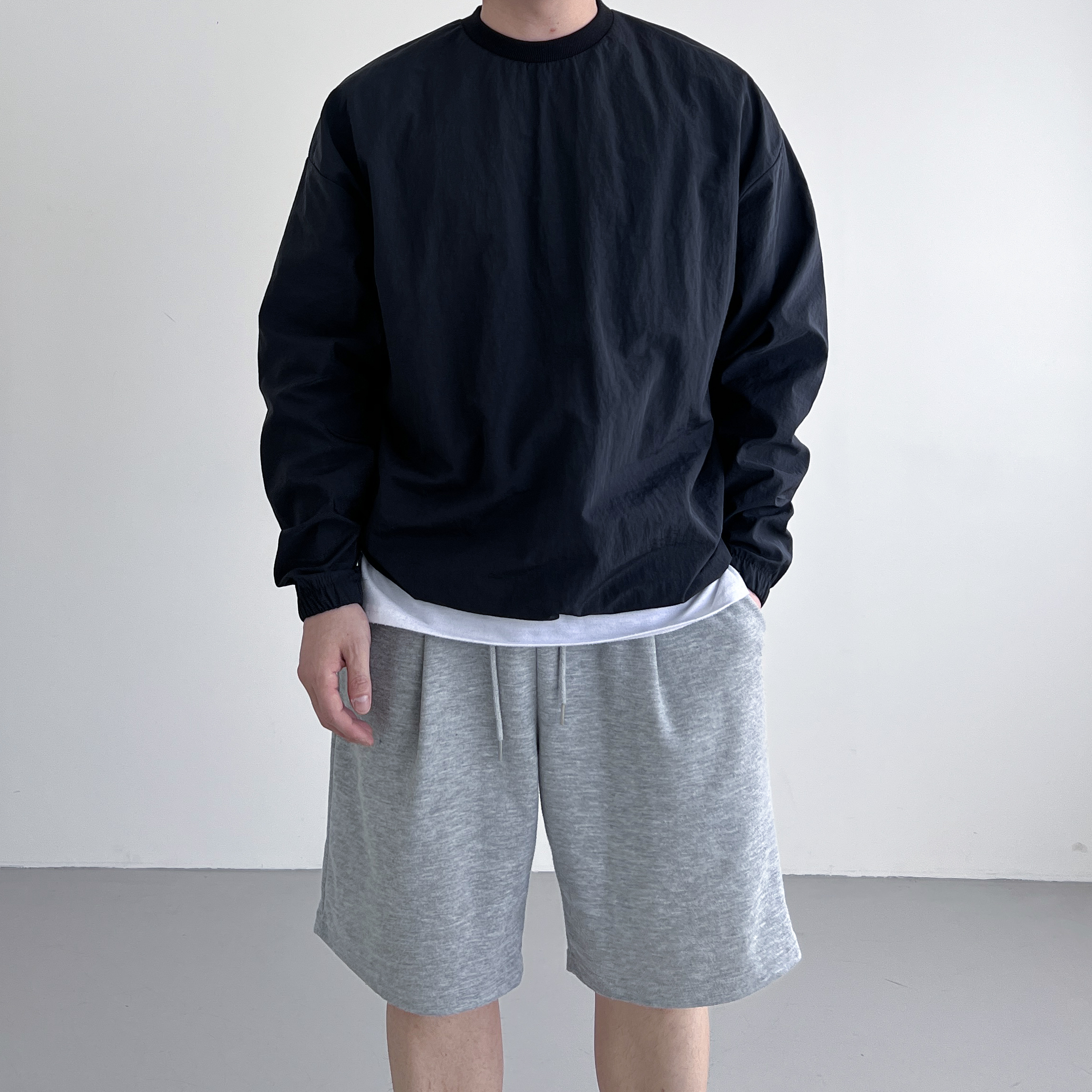 나일론맨투맨 바람막이맨투맨 우븐맨투맨 - 상세 이미지 5