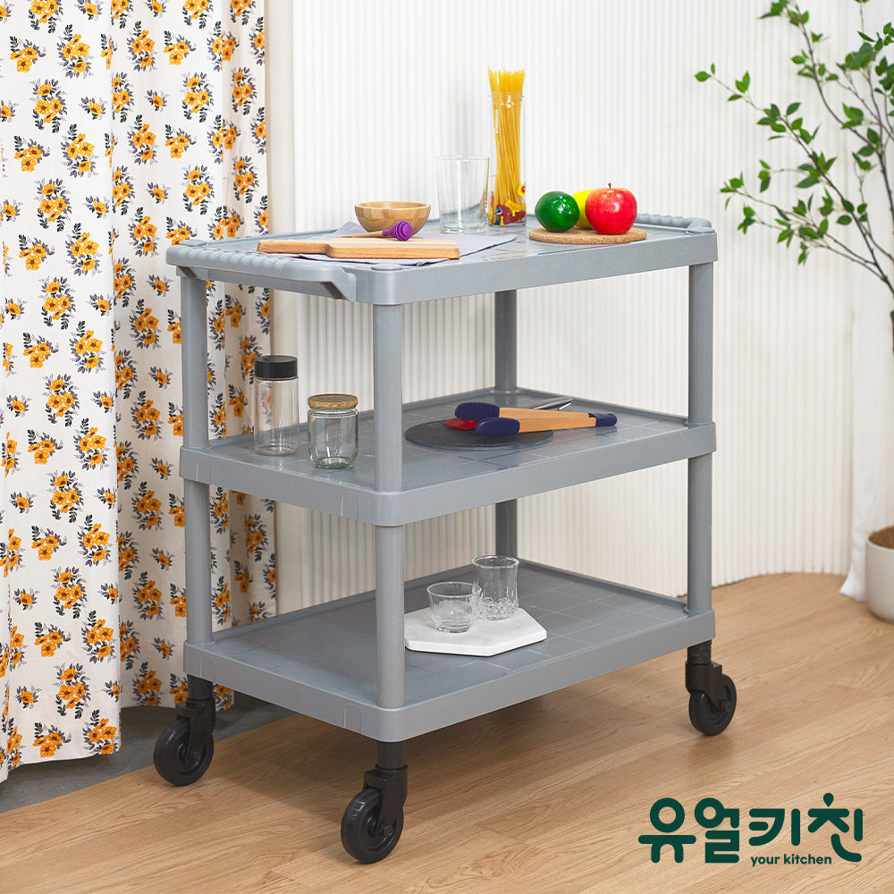 플라스틱 서빙카 업소용 서빙카트 식당카트 회색 중 - 상품 이미지