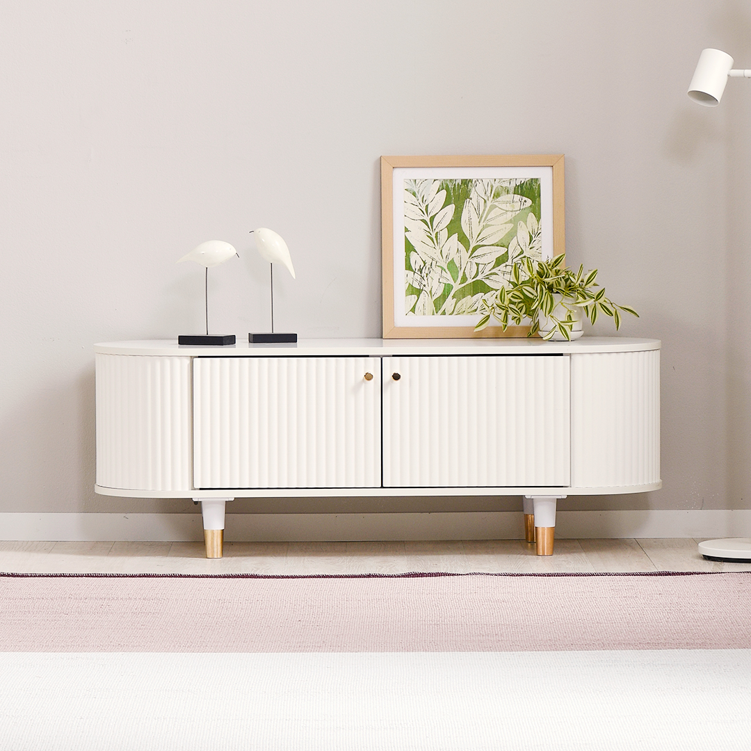 펠리체 1200 템바보드 라운드 거실장