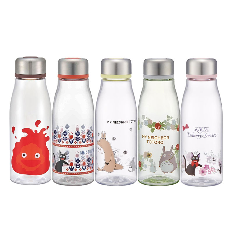 무료인쇄 각인 하울 키키 토토로 투명 보틀 물병500ml 물통 젖병소재 텀블러 - 상품 이미지