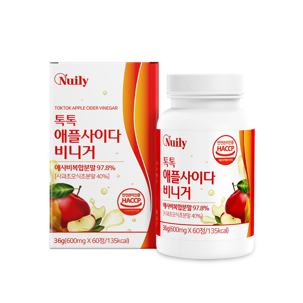 톡톡 애사비 정 알약 에탄산 식초 초산균 유기산 효능 - 상품 이미지