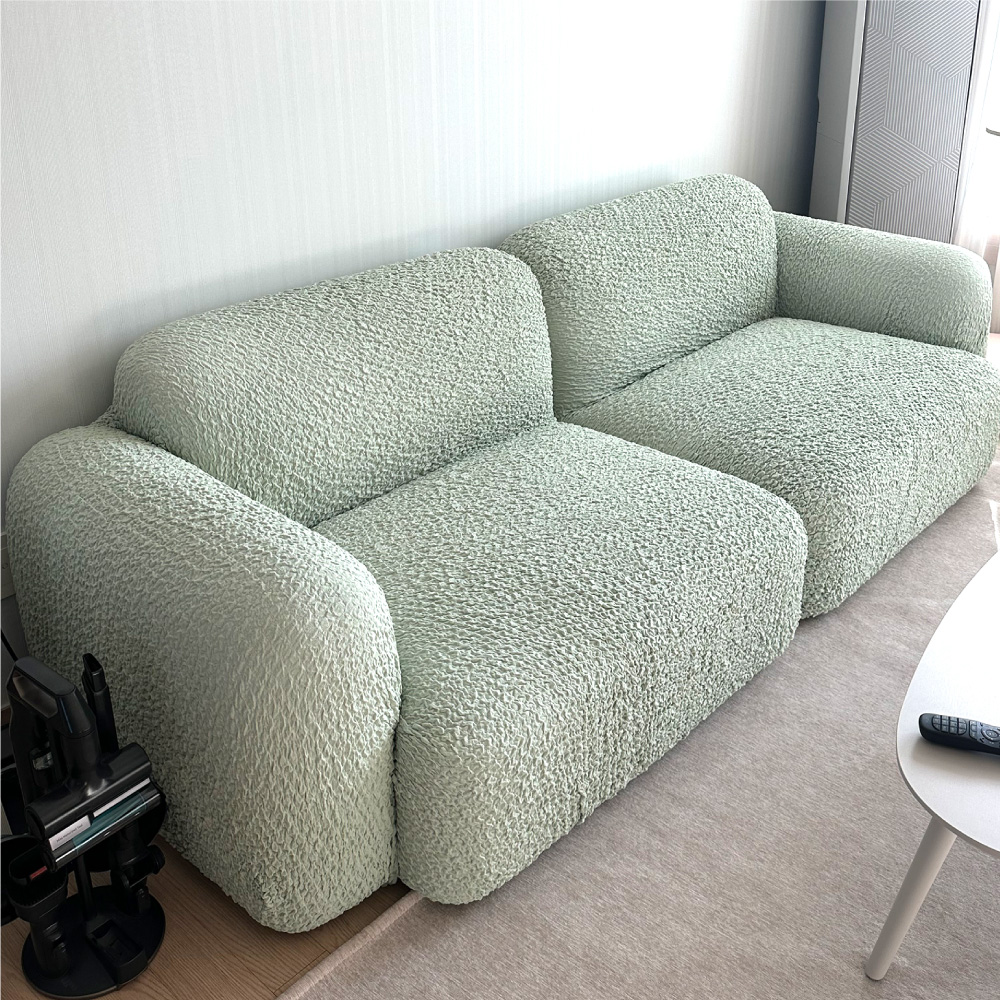 부드러운3D팝콘 가죽 쇼파커버 제작 쇼파천커버 천갈이 만들기 소파덮개 1인 2인용 카우치