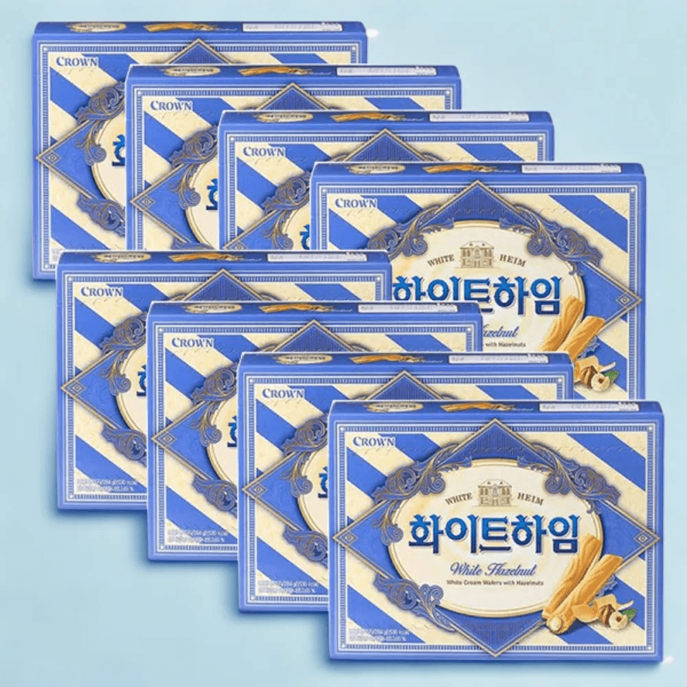 크라운 달콤한 화이트하임 142g 8개 사무실 회의실 고급 간식 : 만물상DC