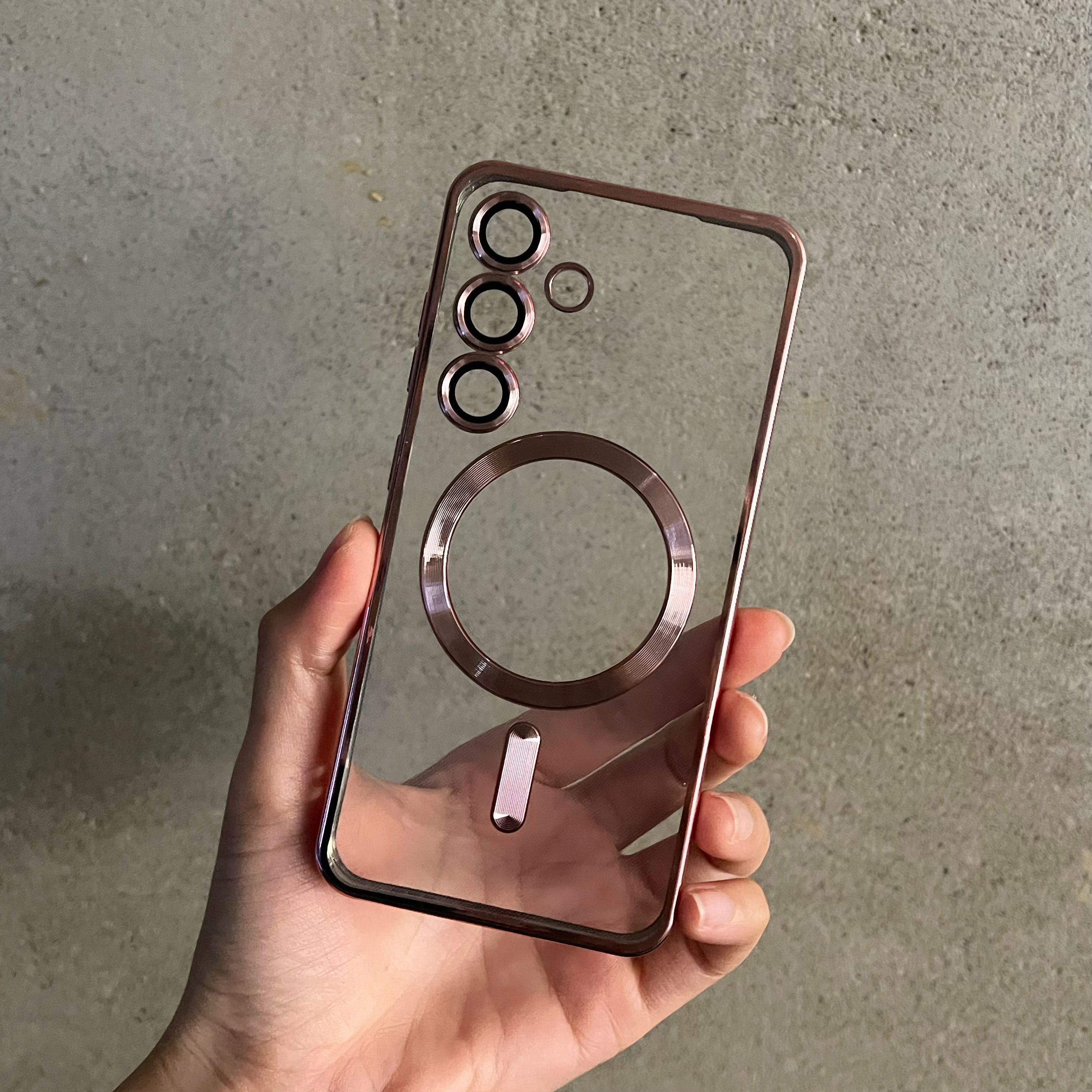 맥세이프 케이스 범퍼 젤리 실리콘 슬림 풀커버 카메라보호 투명 실버, 갤럭시S24 울트라 - 상세 이미지 3